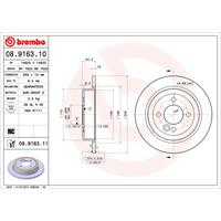 Bremsscheibe 'COATED DISC LINE' | BREMBO (08.9163.11)
