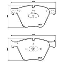 Remblokkenset, schijfrem BREMBO, u.a. für BMW, Alpina