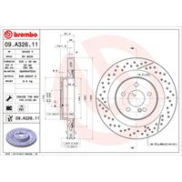 Remschijf COATED DISC LINE BREMBO, Remschijftype: Binnen geventileerd, u.a. für Mercedes-Benz