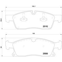 Remblokkenset, schijfrem BREMBO, u.a. für Mercedes-Benz