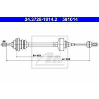 Seilzug, Kupplungsbetätigung ATE 24.3728-1014.2