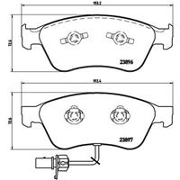 Remblokkenset, schijfrem BREMBO, u.a. für Audi, VW