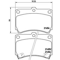 Remblokkenset, schijfrem BREMBO, u.a. für Mazda, KIA