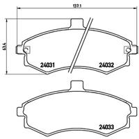 Remblokkenset, schijfrem BREMBO, u.a. für Hyundai