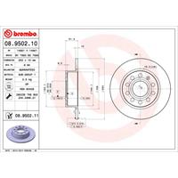 Bremsscheibe 'COATED DISC LINE' | BREMBO (08.9502.11)