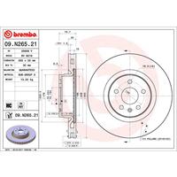 Remschijf COATED DISC LINE BREMBO, Remschijftype: Binnen geventileerd, u.a. für Tesla