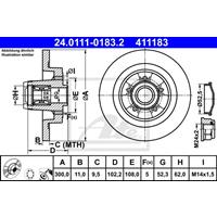 Bremsscheibe | ATE (24.0111-0183.2)