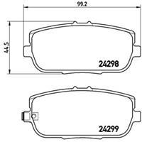 Remblokkenset, schijfrem BREMBO, u.a. für Mazda, Abarth, Fiat