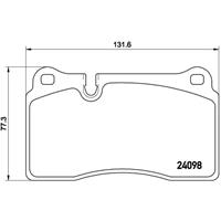 Remblokkenset, schijfrem BREMBO, u.a. für Seat, Ferrari, Audi