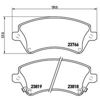 Remblokkenset, schijfrem BREMBO, u.a. für Toyota