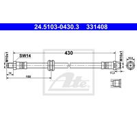 ATE Bremsschläuche BMW 24.5103-0430.3 34321159717 Bremsschlauch