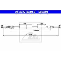 Seilzug, Feststellbremse hinten links ATE 24.3727-0349.2