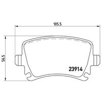 Remblokkenset, schijfrem BREMBO, u.a. für VW, Skoda, Seat, Audi