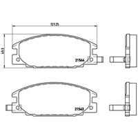 Remblokkenset, schijfrem BREMBO, u.a. für Isuzu, Opel, Vauxhall