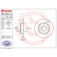 Bremsscheibe 'COATED DISC LINE' | BREMBO (08.8705.11)