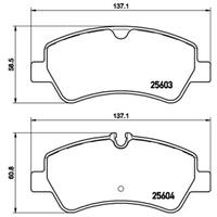 Remblokkenset, schijfrem BREMBO, u.a. für Ford