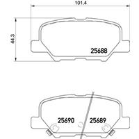 Remblokkenset, schijfrem BREMBO, u.a. für Peugeot, Mazda, Mitsubishi, Citroën