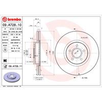 Remschijf COATED DISC LINE BREMBO, Remschijftype: Binnen geventileerd, u.a. für Volvo, Ford