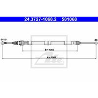 Seilzug, Feststellbremse | ATE (24.3727-1068.2)