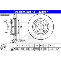 Bremsscheibe | ATE (24.0124-0247.1)