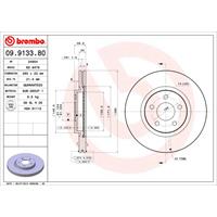 Bremsscheibe Vorderachse Brembo 09.9133.80