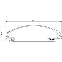 Remblokkenset, schijfrem BREMBO, u.a. für Chrysler, Dodge, Lancia