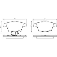 Remblokkenset, schijfrem BREMBO, u.a. für VW