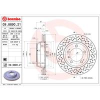 Remschijf COATED DISC LINE BREMBO, Remschijftype: Geperforeerd / Geventileerd, u.a. für Porsche