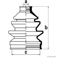 Faltenbalgsatz, Antriebswelle Vorderachse radseitig Jakoparts J2860503