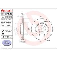 Remschijf COATED DISC LINE BREMBO, Remschijftype: Binnen geventileerd, u.a. für KIA, Hyundai