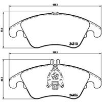 Remblokkenset, schijfrem DIRECTIONAL BRAKE PADS BREMBO, u.a. für Mercedes-Benz