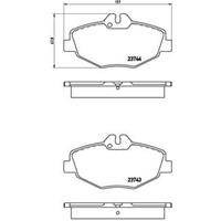 Remblokkenset, schijfrem BREMBO, u.a. für Mercedes-Benz