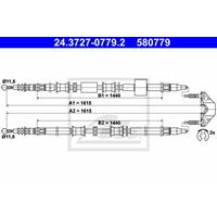 Seilzug, Feststellbremse hinten ATE 24.3727-0779.2