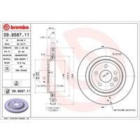 Remschijf COATED DISC LINE BREMBO, Remschijftype: Binnen geventileerd, u.a. für Volvo