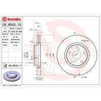 Bremsscheibe 'COATED DISC LINE' | BREMBO (09.B043.11)