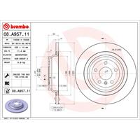 Remschijf COATED DISC LINE BREMBO, Remschijftype: Massief, u.a. für Mercedes-Benz