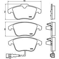 Remblokkenset, schijfrem BREMBO, u.a. für Audi, VW, Seat