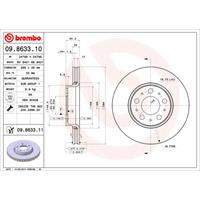 Bremsscheibe 'COATED DISC LINE' | BREMBO (09.8633.11)