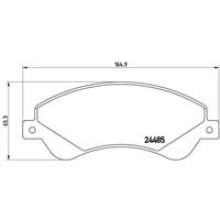 Remblokkenset, schijfrem BREMBO, u.a. für Ford