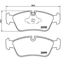 Remblokkenset, schijfrem BREMBO, u.a. für BMW