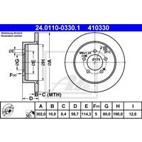 Bremsscheibe | ATE (24.0110-0330.1)