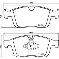 Remblokkenset, schijfrem BREMBO, u.a. für Volvo