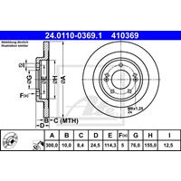 Bremsscheibe | ATE (24.0110-0369.1)