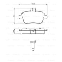 Remblokkenset, schijfrem BOSCH, u.a. für Mercedes-Benz, Infiniti
