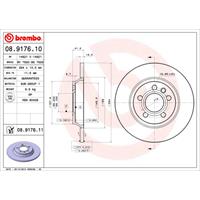 Remschijf COATED DISC LINE BREMBO, Remschijftype: Massief, u.a. für Seat, VW, Ford