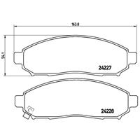 Remblokkenset, schijfrem BREMBO, u.a. für Nissan