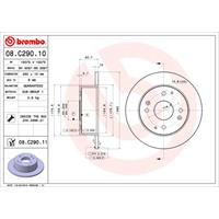 Remschijf COATED DISC LINE BREMBO, Remschijftype: Massief, u.a. für Honda