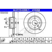 Bremsscheibe | ATE (24.0110-0268.1)