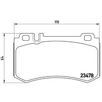 Remblokkenset, schijfrem BREMBO, u.a. für Mercedes-Benz