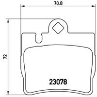 Remblokkenset, schijfrem BREMBO, u.a. für Mercedes-Benz